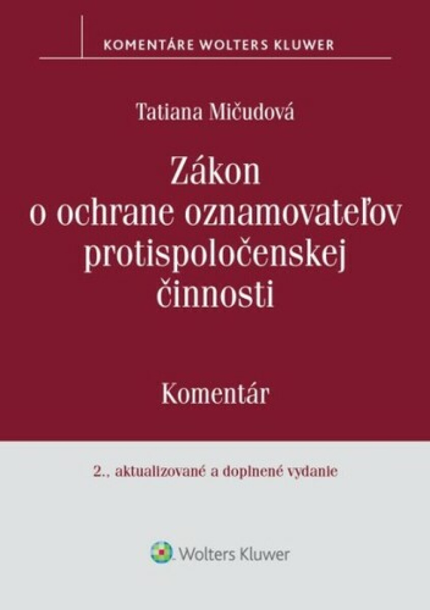 Kniha Zákon o ochrane oznamovateľov protispoločenskej činnosti
