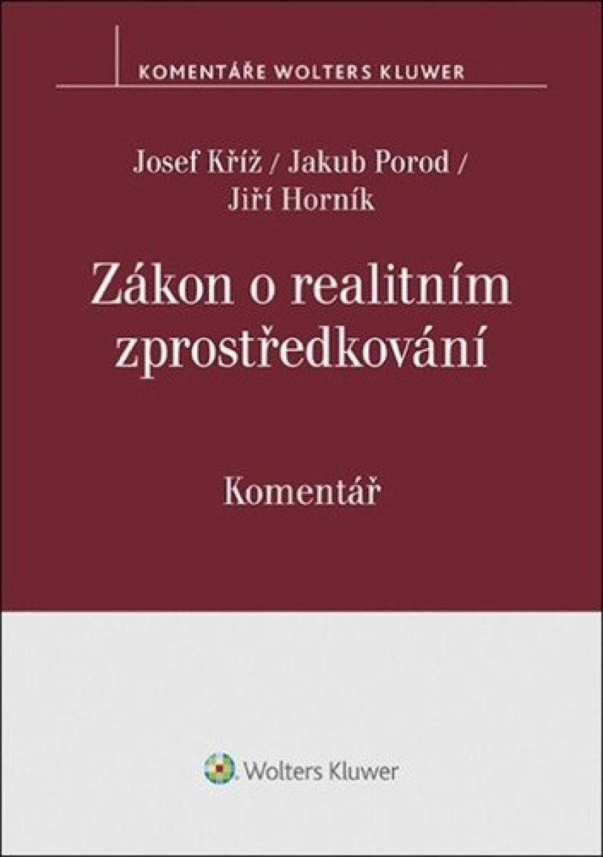 Kniha Zákon o realitním zprostředkování