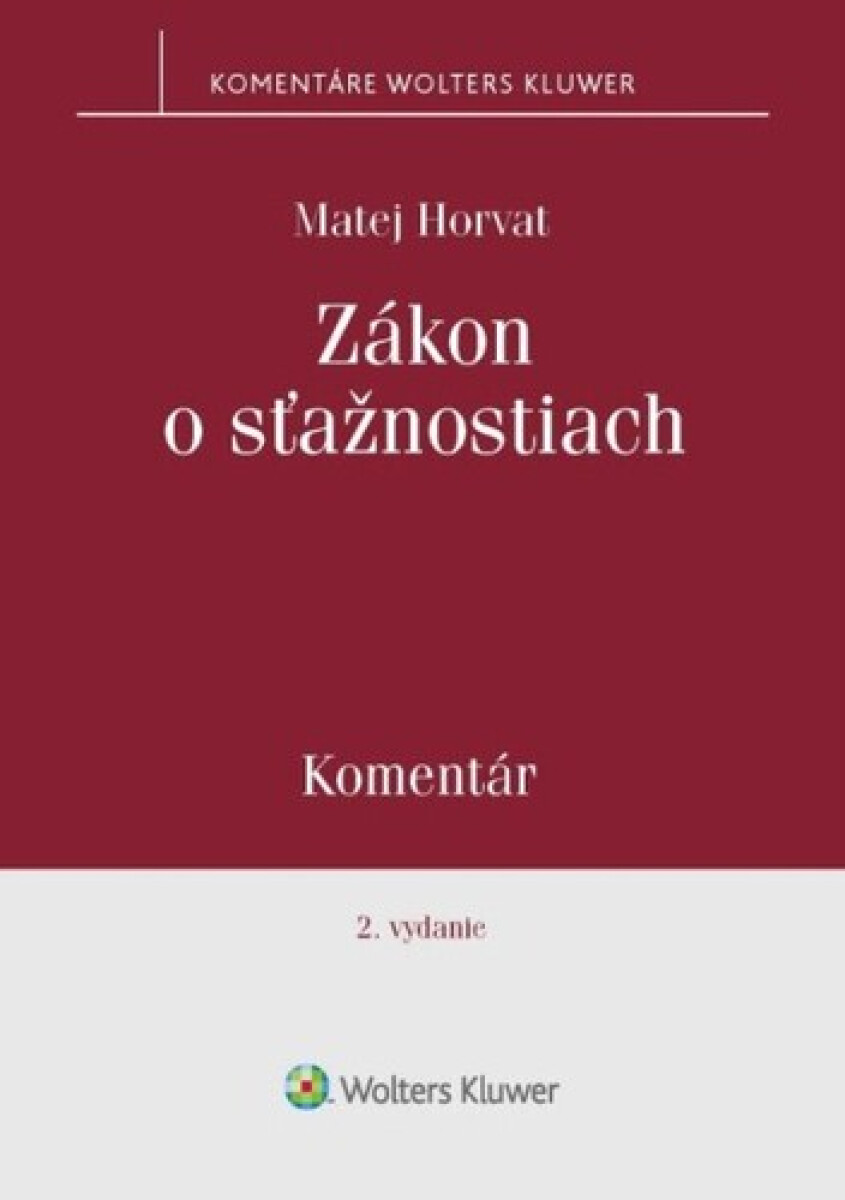 Zákon o sťažnostiach koupíte na Knihydobrovsky.cz
