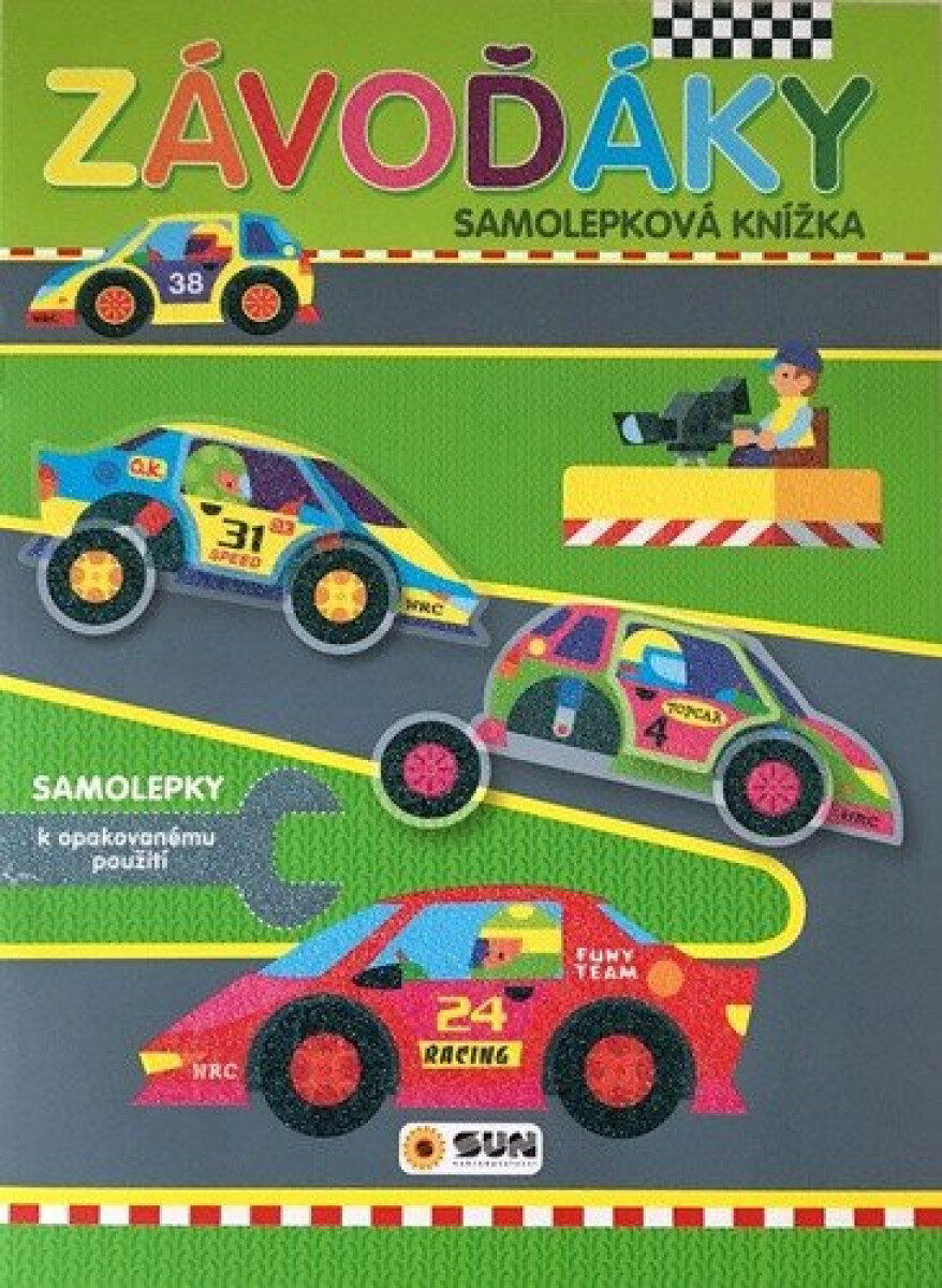 Závoďáky samolepková knížka k opakovanému použití