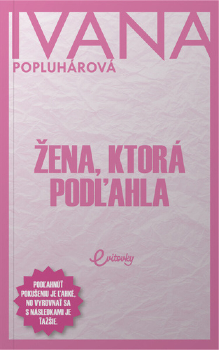 Kniha Žena, ktorá podľahla