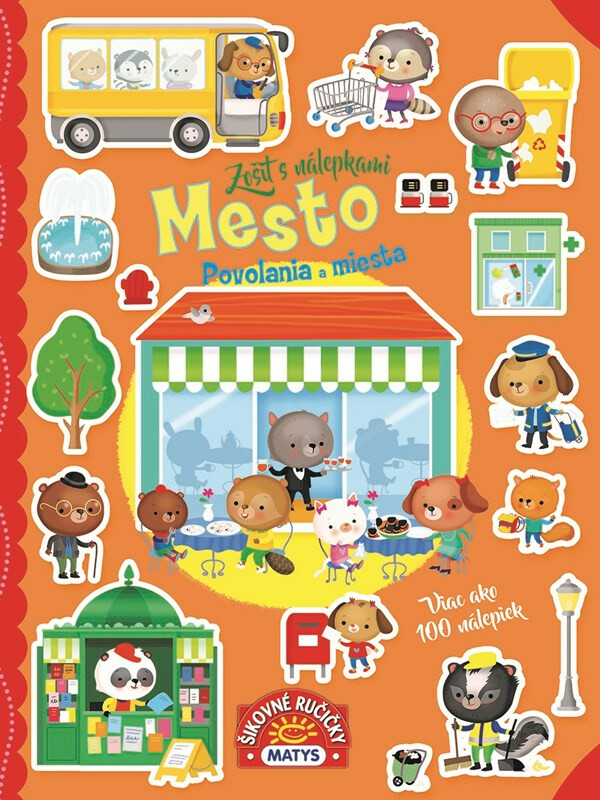 Kniha Zošit s nálepkami: Mesto