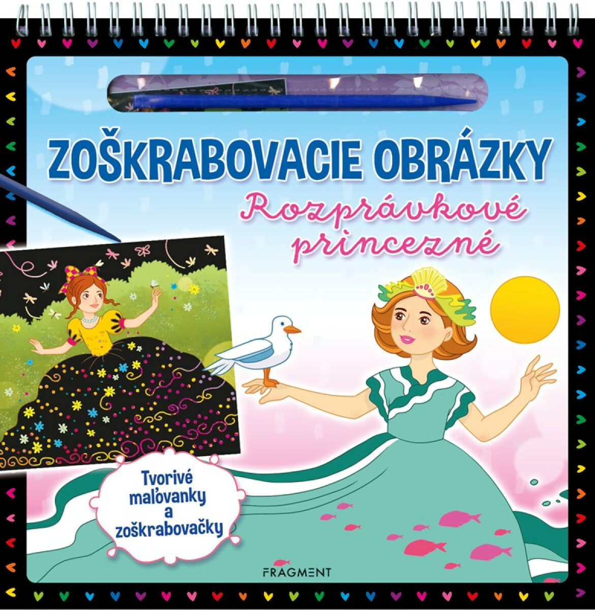 Kniha Zoškrabovacie obrázky – Rozprávkové princezné
