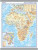 Afrika - školní nástěnná obecně zeměpisná mapa , 1:10 mil./96x136 cm (Defekt) - neuveden