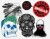 Stickerbomb Skulls - Studio Rarekwai
