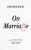 On Marriage - Devorah Baum