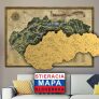 Stieracia mapa Slovenska Deluxe XL - zlatá 4