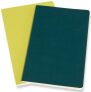 Moleskine - zápisníky Volant 2 ks - linkované, zelený a žlutý L