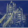 Puzzle Noční Tower Bridge neon