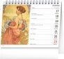 Stolní kalendář Alfons Mucha 2024, 16,5 × 13 cm 2