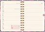Spirálový 18měsíční diář Petito – Fialové květy 2024 2025, 13 × 18 cm 2
