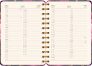Spirálový 18měsíční diář Petito – Fialové květy 2024 2025, 13 × 18 cm 7