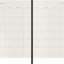 Měsíční diář 2025 měkký černý S 2