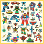 DJECO Metalické samolepky Roboti4