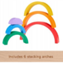 Dřevěná stohovací duhová stavebnice 3