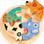DJECO Dřevěné puzzle Zvířata - 4 pcs 1