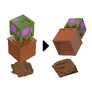 3 Minecraft Mini figurka těžba - Axolotl