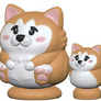 3D Sticker Model wobbler Akita Inu 2