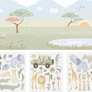 Knížka s opakovaně použitelnými samolepkami - Safari Friends3