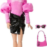 1Barbie Deluxe Style Modelka v topu s odhalenými rameny a sukni JJN76 3