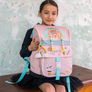 BAAGL 3 SET Zippy Duha růžový: aktovka, penál, sáček