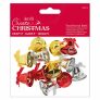 DOCRAFTS vánoční zvonečky - zlaté, stříbrné, červené 12 ks