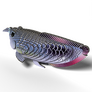 EUGY Arowana stříbrná 3D kartonová skládačka