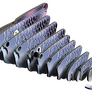 EUGY Arowana stříbrná 3D kartonová skládačka
