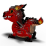 EUGY Červený drak 3D kartonová skládačka