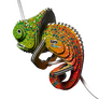 EUGY Chameleon 3D kartonová skládačka