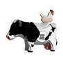 EUGY Holštýnská kráva 3D kartonová skládačka