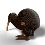 EUGY Kivi hnědý 3D kartonová skládačka