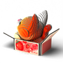 EUGY Kočka Pumpkin 3D kartonová skládačka