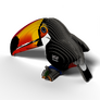 EUGY Tukan 3D kartonová skládačka