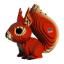 EUGY Veverka 3D kartonová skládačka