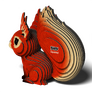 EUGY Veverka 3D kartonová skládačka