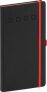 Kapesní diář Nox 2020, černý-červený 9 × 15,5 cm