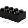 LEGO box na svačinu 100 x 200 x 75 mm - černá