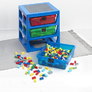 LEGO organizér se třemi zásuvkami - modrá
