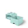 LEGO úložný box 4 s šuplíkem - aqua