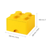 LEGO úložný box 4 s šuplíkem - žlutá