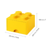 LEGO úložný box 4 s šuplíkem - žlutá