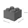 LEGO úložný box 4 - tmavě šedá