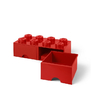 LEGO úložný box 8 s šuplíky - červená