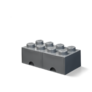 LEGO úložný box 8 s šuplíky - tmavě šedá