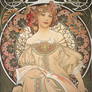 NOTIQUE Grid calendar Alphonse Mucha 2027, 30 x 30 cm