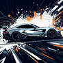 NOTIQUE Grid calendar Fast Cars 2027, 30 x 30 cm