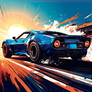 NOTIQUE Grid calendar Fast Cars 2027, 30 x 30 cm