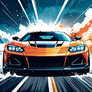 NOTIQUE Grid calendar Fast Cars 2027, 30 x 30 cm