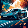 NOTIQUE Grid calendar Fast Cars 2027, 30 x 30 cm